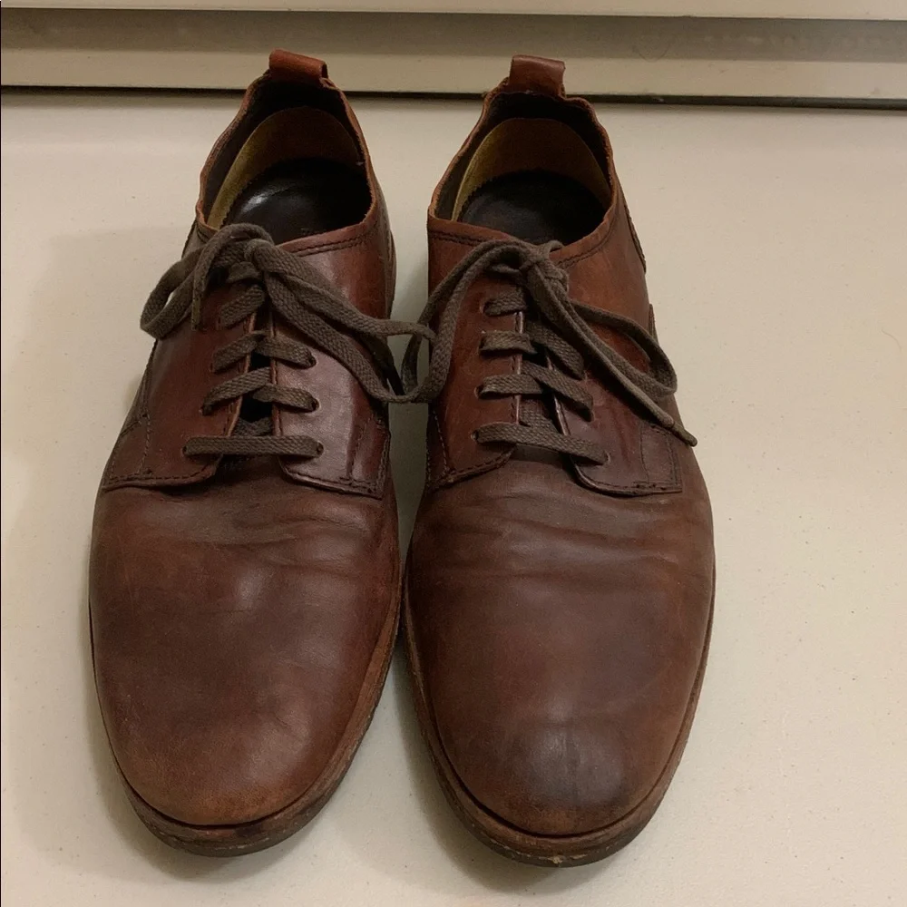 Timberland Boot Company Bardstown Oxford Distressed Brown Leather Shoes Men’s 11